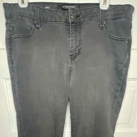 Liverpool Washed Out Black Jeans - Picture 3 of 10